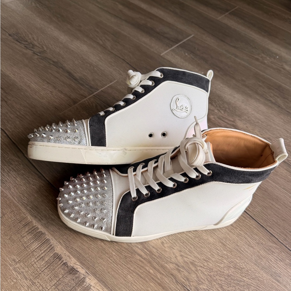 Christian Louboutin High-Top Spike Sneakers